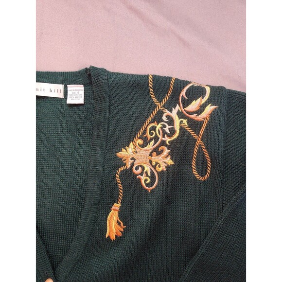 Women's Summit Hill Button Front Oversized Cardigan Green Small - Picture 4 of 5